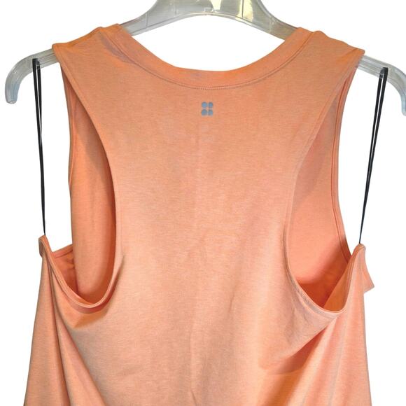 Sweaty Betty Gary Romper Sleeveless XL Tangerine Orange Knit Jersey Racer Back - Picture 3 of 12